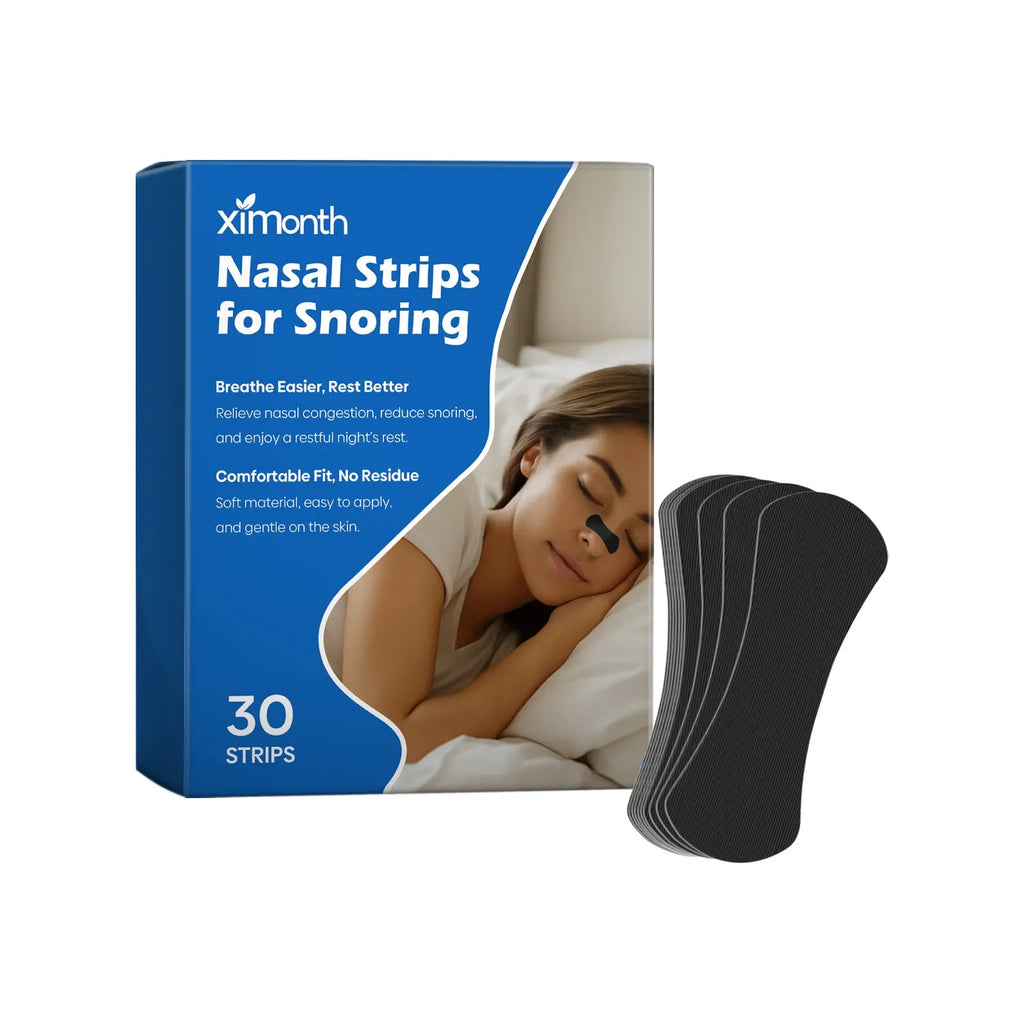 Anti-snoring nose strips 30 pack clear adhesive nasal dilators for night sleep comfort