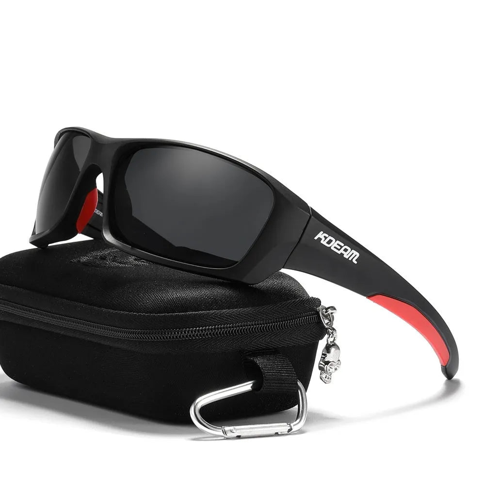 Ultralight sports polarized sunglasses with TR90 frame in colour option C1 on a white background