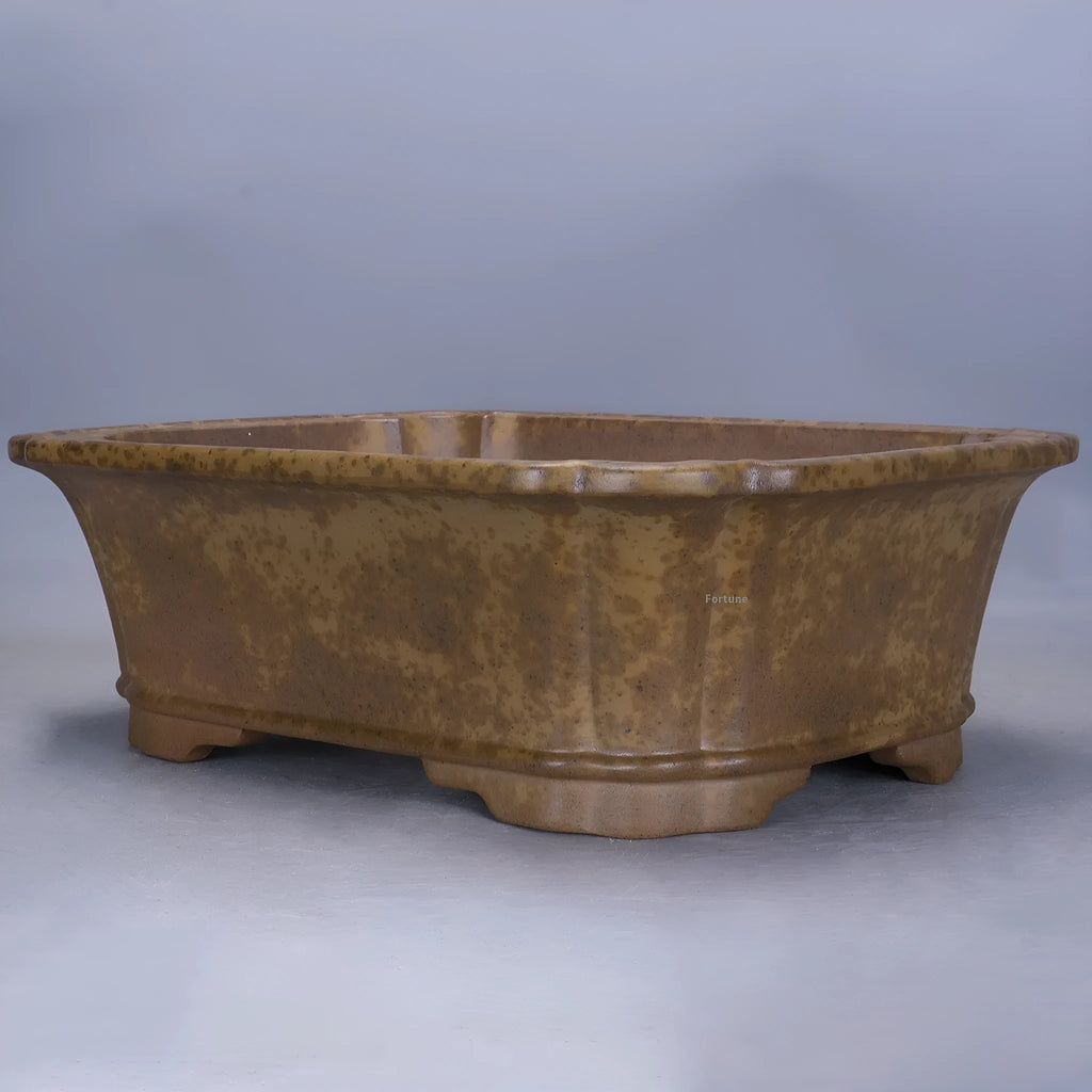 Purple sand rectangular flowerpot with double pumping angle design in modern minimalist style