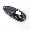 Alloy electric guitar socket jack ST boat socket black silver 8.1x3.2x2.5cm