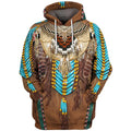 Men's hooded sweatshirt with digital 3D effect print, loose fit, long sleeves, available in multiple colours