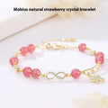Natural Gray Moonstone Mobius crystal bracelet with Chinese style constellation design
