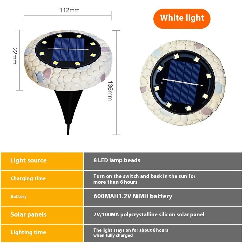 Solar stainless steel underground outdoor ground lawn garden lamp with flush installation design