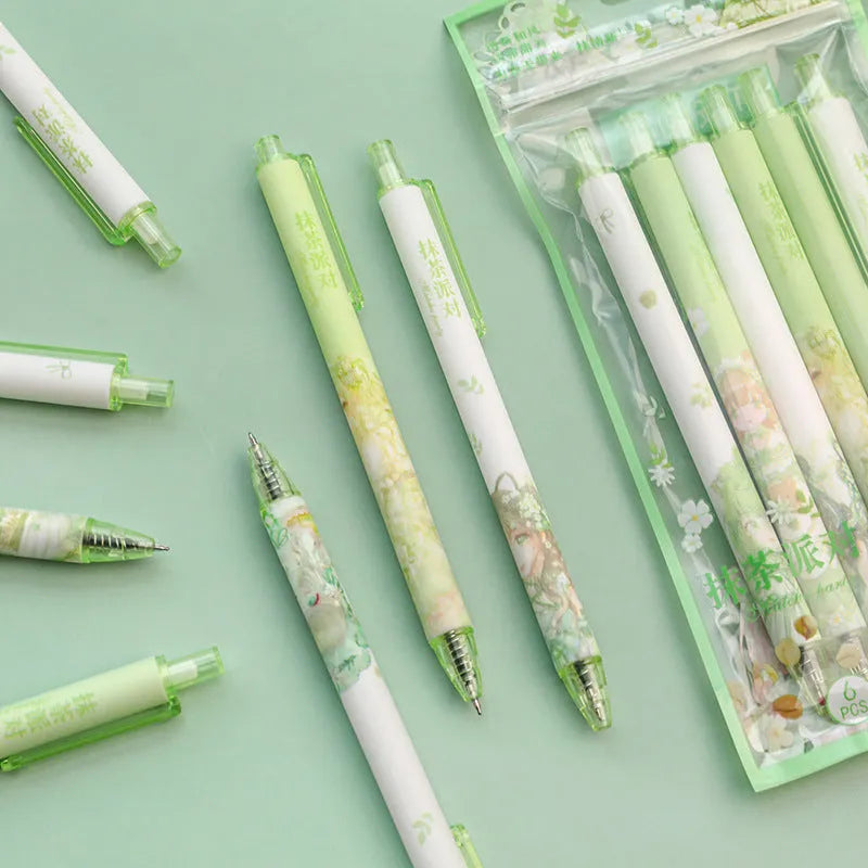 Neutral pen 0.5mm fine point stainless steel nib plastic case Matcha party colour