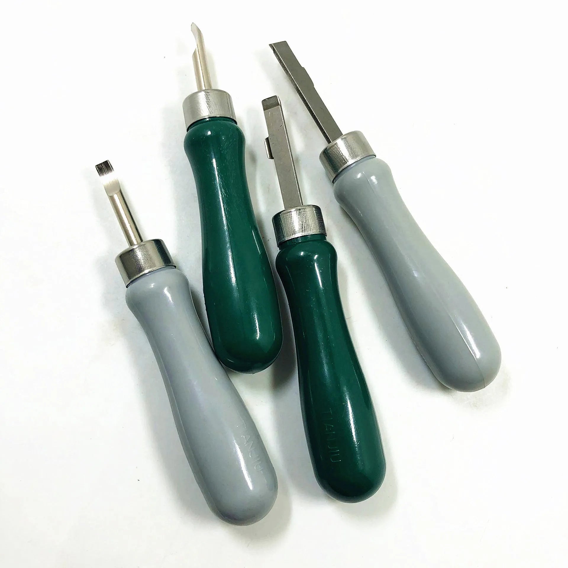 Watch back cover shovel pry knife in green alloy plastic with double head design for mechanical repair