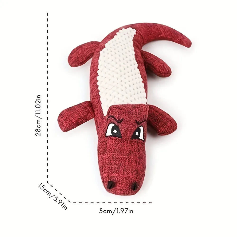 Pet plush toy with corn grid fabric in blue, green, and red colours for cats and dogs