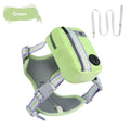 Explosion-proof anti-strangulation pet harness in Oxford cloth with attached holding rope.