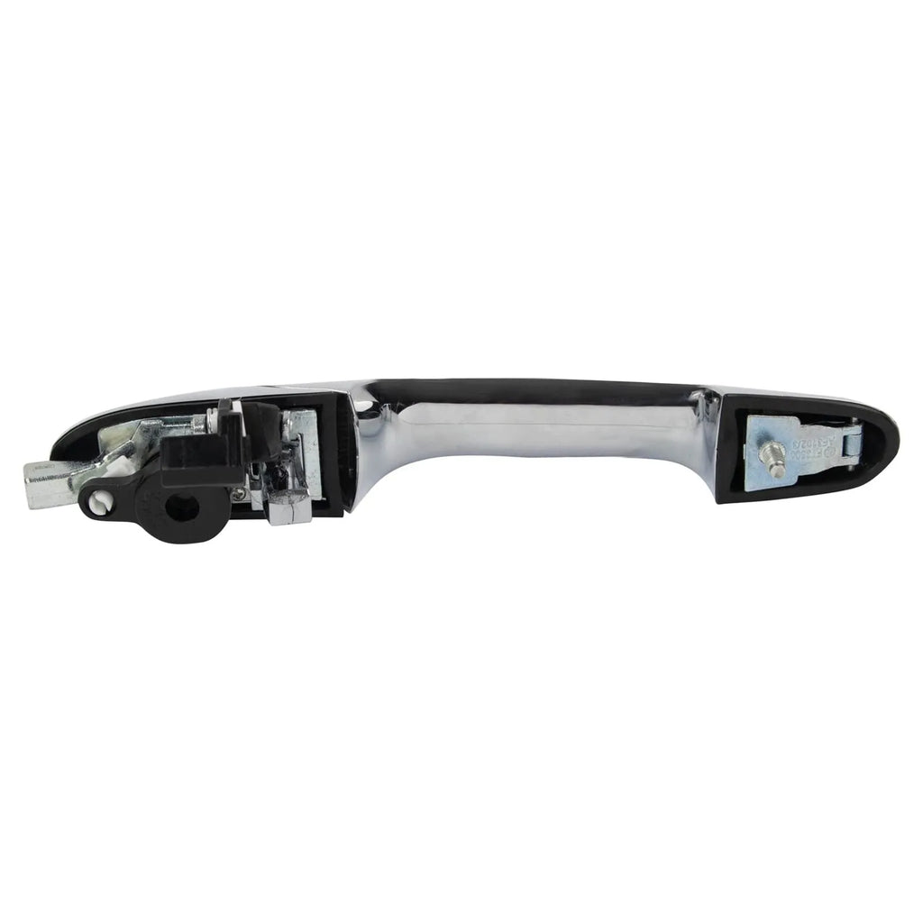 Black plastic car door handle for Fiat 500 measuring 16.2x8x7 cm