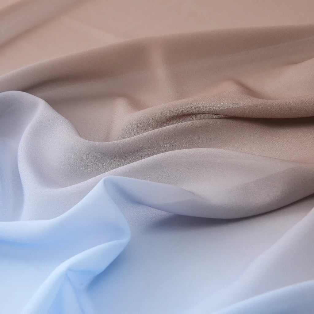 Breathable soft chiffon scarf for women 175cm long polyester fibre summer colour options