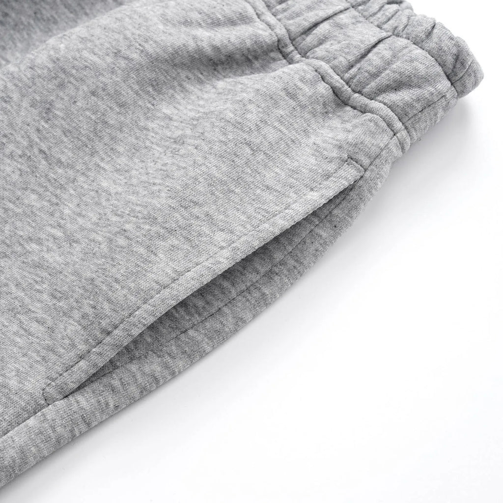 Men's solid colour cotton straight wide-leg casual pants in H803 Black, shown flat lay on neutral background