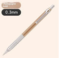 Low centre of gravity metal propelling pencil in silver finish with alloy body and visible lead tip