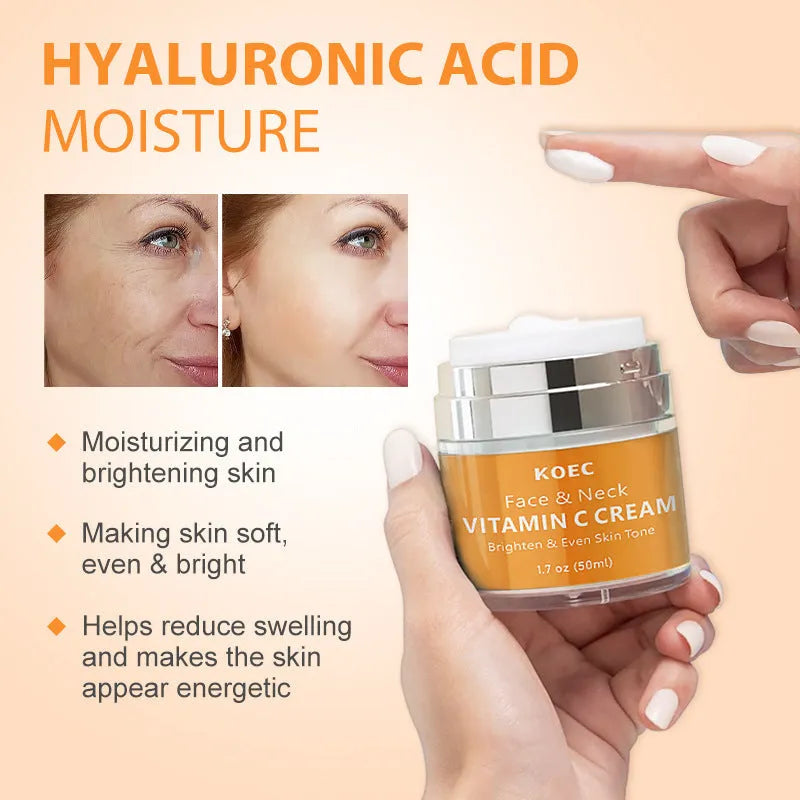 50g neck cream jar with English packaging for anti-wrinkle and moisturising care