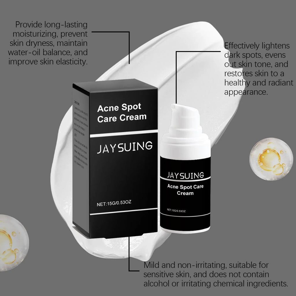 Acne cream tube 15g with mint leaf tea tree oil and aloe leaf ingredients
