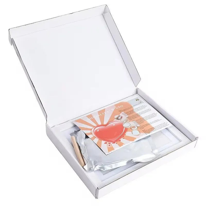 Pet hand and foot print photo frame with black frame and white mud paw print