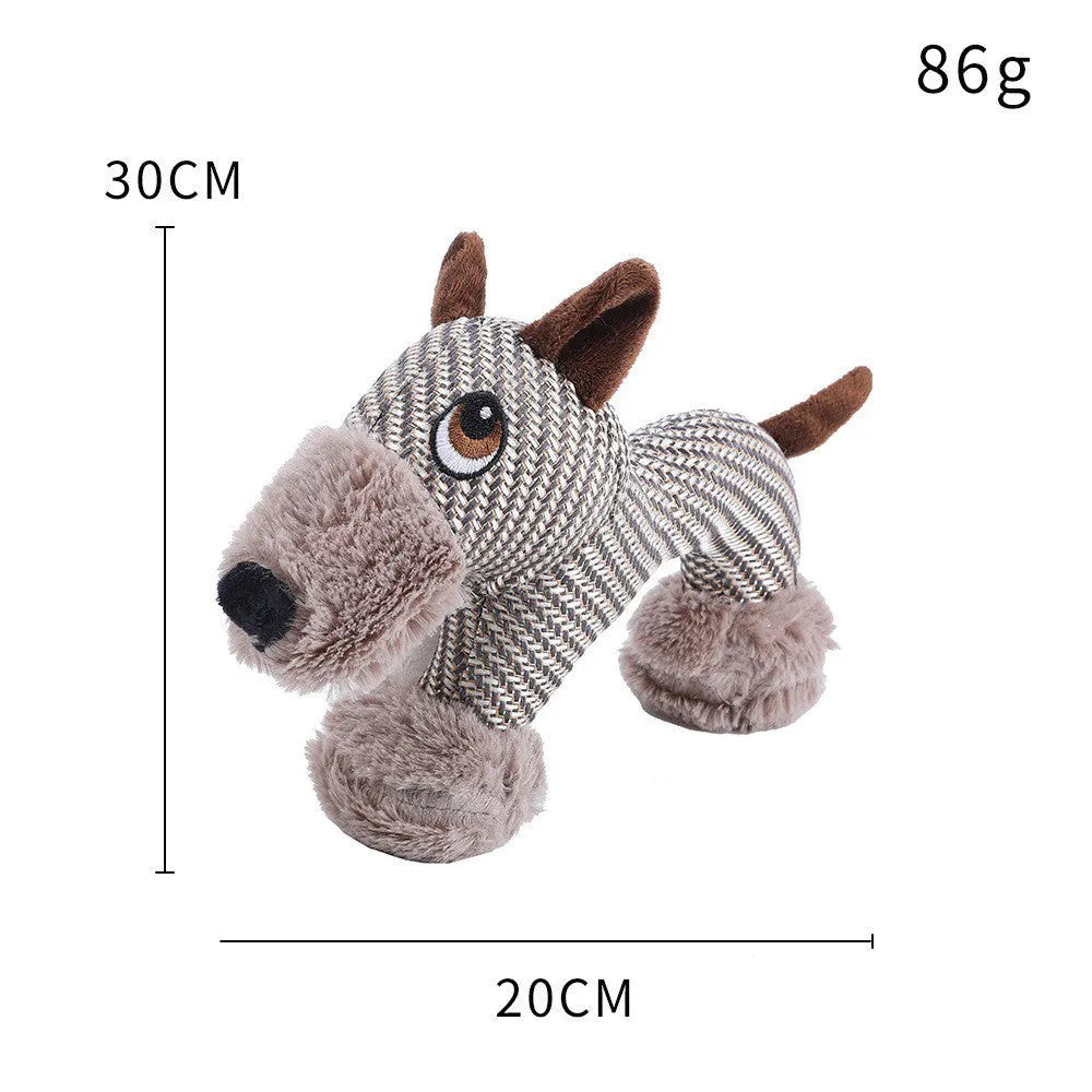 Large dog squeaky stuffed plush toy in monkey colour for medium to large breed dogs