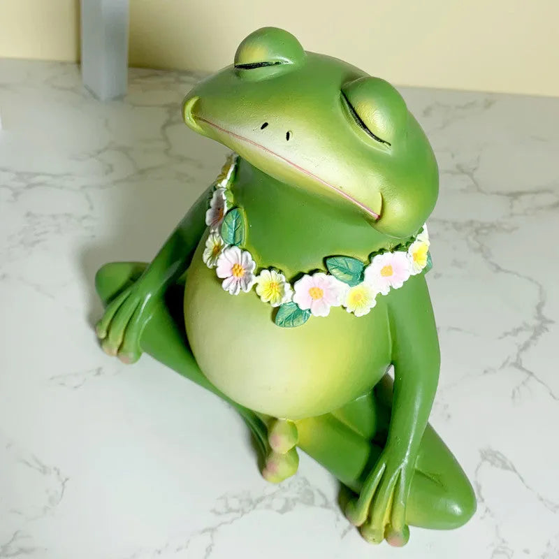 Magic yoga frog home decoration in RDW123 colour, European style plastic and resin ornament.