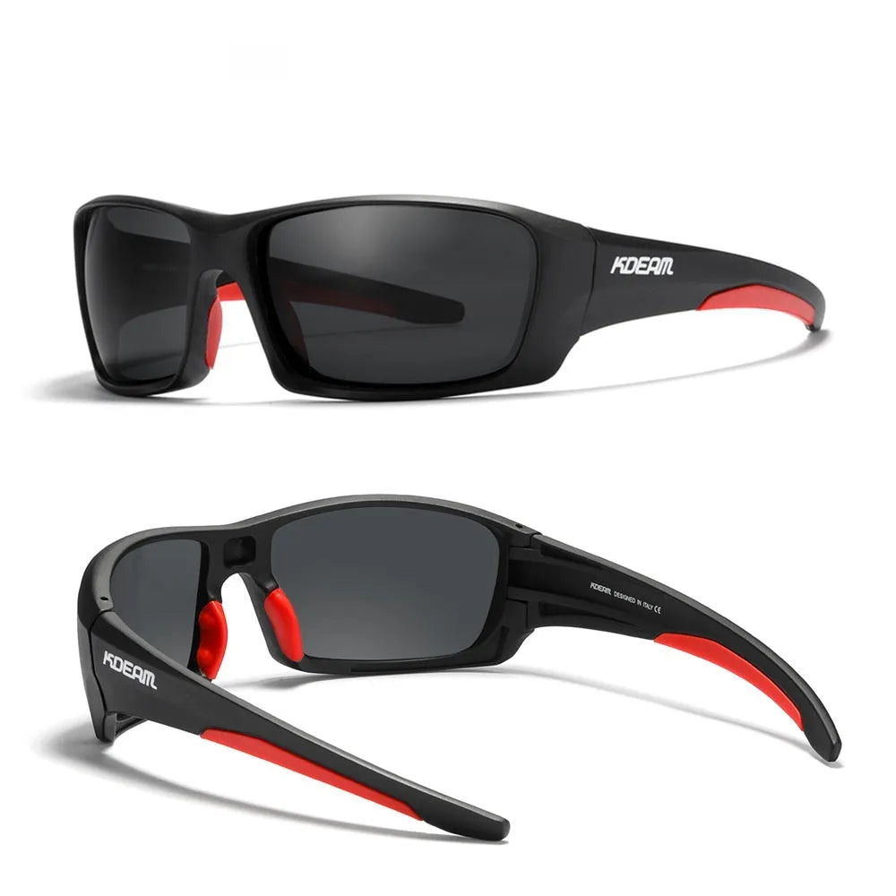 Ultralight sports polarized sunglasses with TR90 frame in colour option C1 on a white background