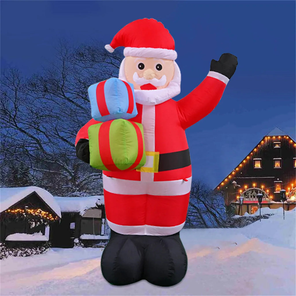 Inflatable Santa Claus courtyard ornament decoration prop with multiple style options and universal power supply