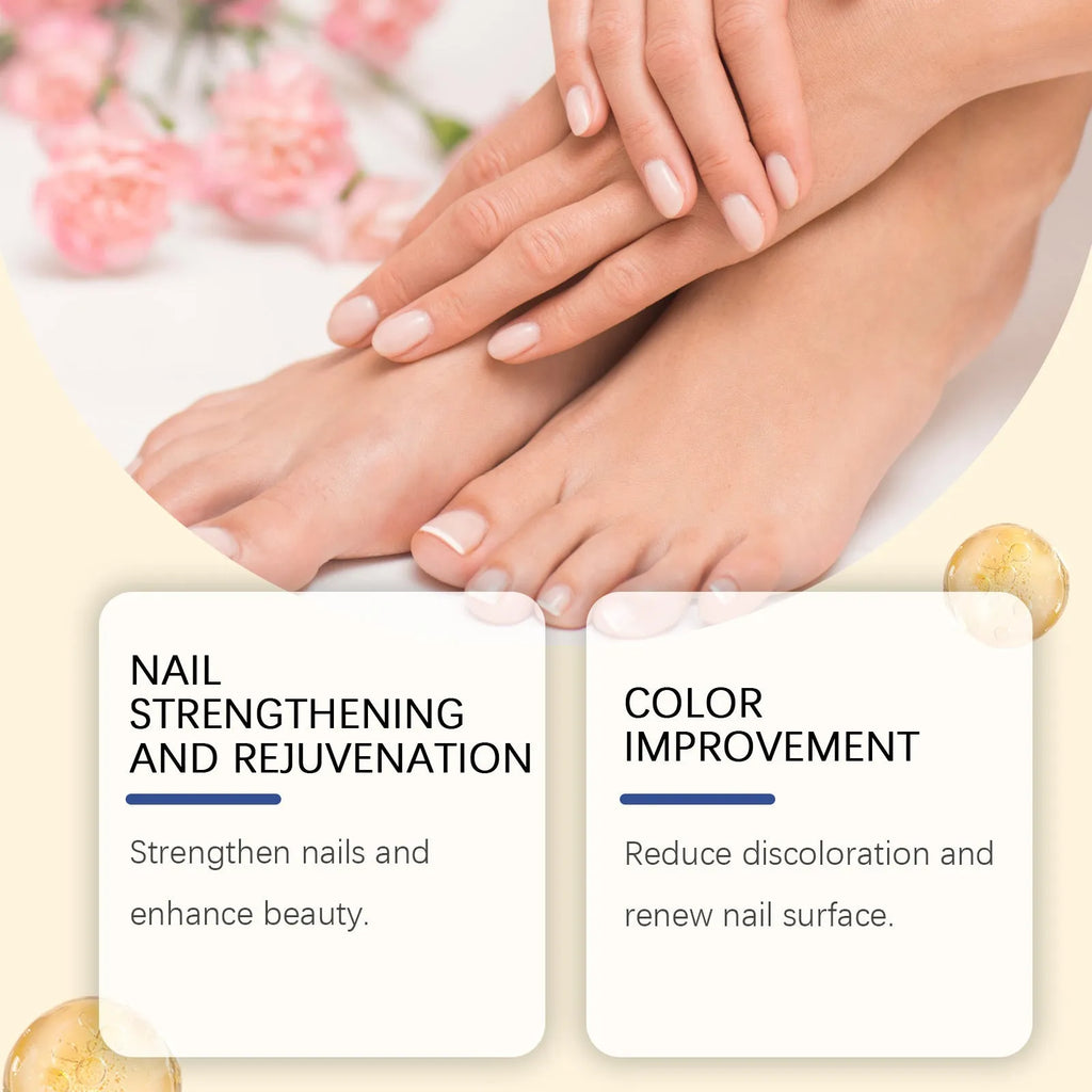 50ml nail fungus care solution bottle with bee venom and peppermint oil ingredients list