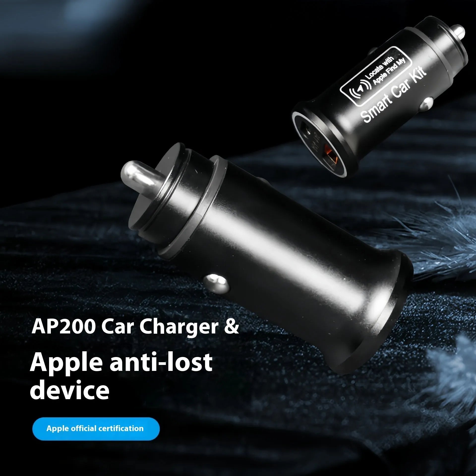 Black ABS plastic car charger GPS locator device for vehicle tracking