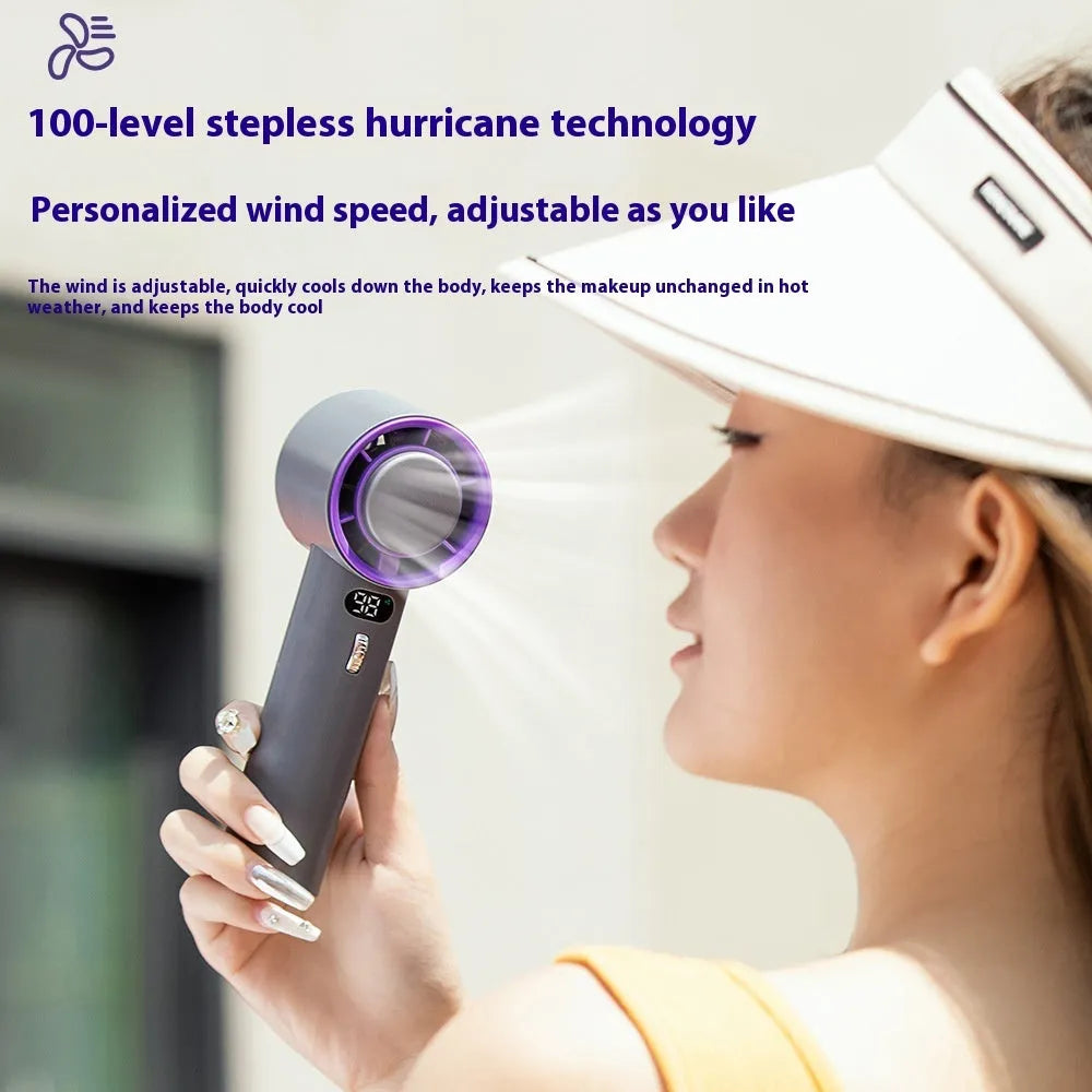 Portable handheld turbo fan with semiconductor refrigeration 3000mAh battery adjustable speed mini personal fan