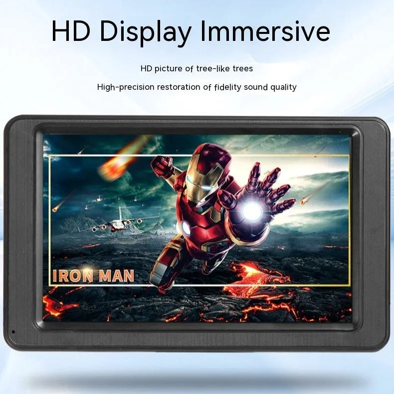 Portable vehicle-mounted MP5 player 7-inch LCD screen black colour with bracket and cables