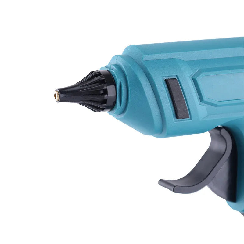 Rechargeable lithium electric hot melt glue gun 21V bare metal with 2 batteries and glue sticks