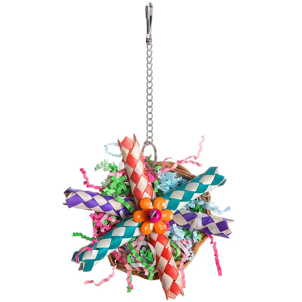 Parrot gnawing molar toy set with three chew types for small to medium birds