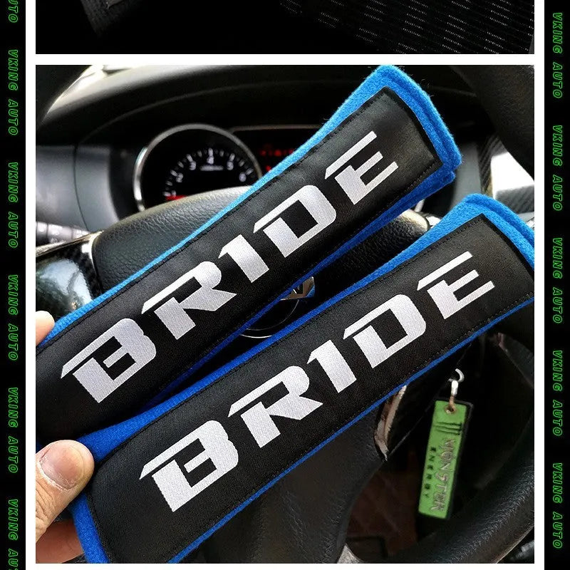 Cotton sponge cloth car shoulder sleeve decoration set with embroidery detail in black, blue or red
