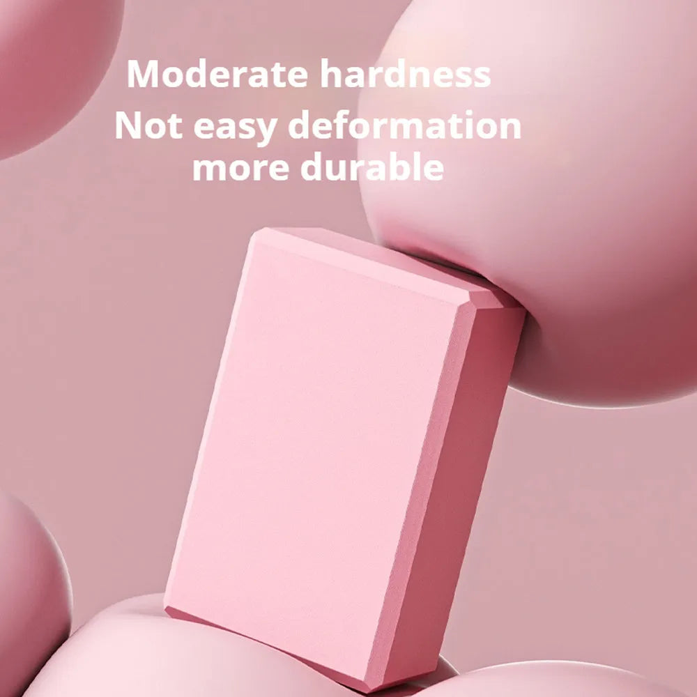 EVA foam yoga block in solid colour with hexagonal shape and grip ridges
