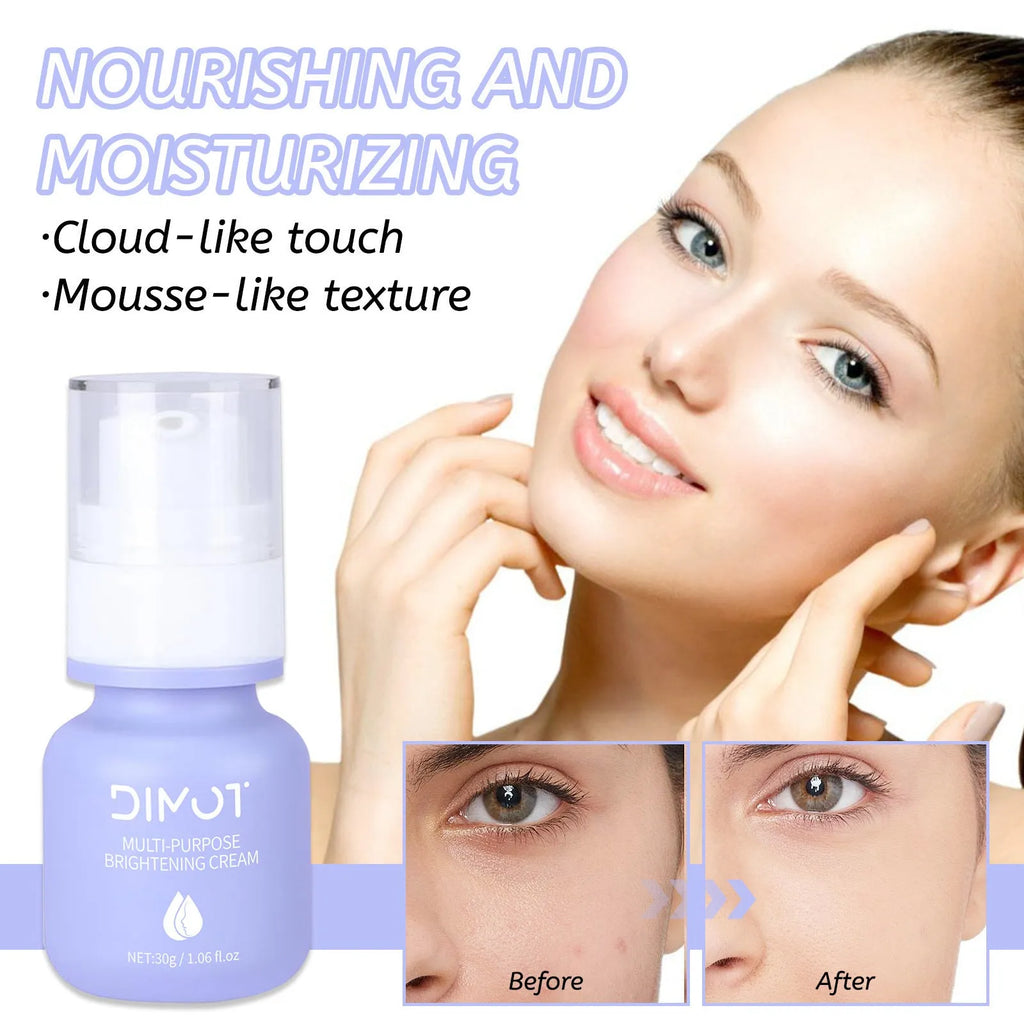 30ml moisturizing cream makeup primer in white pump bottle for all skin types