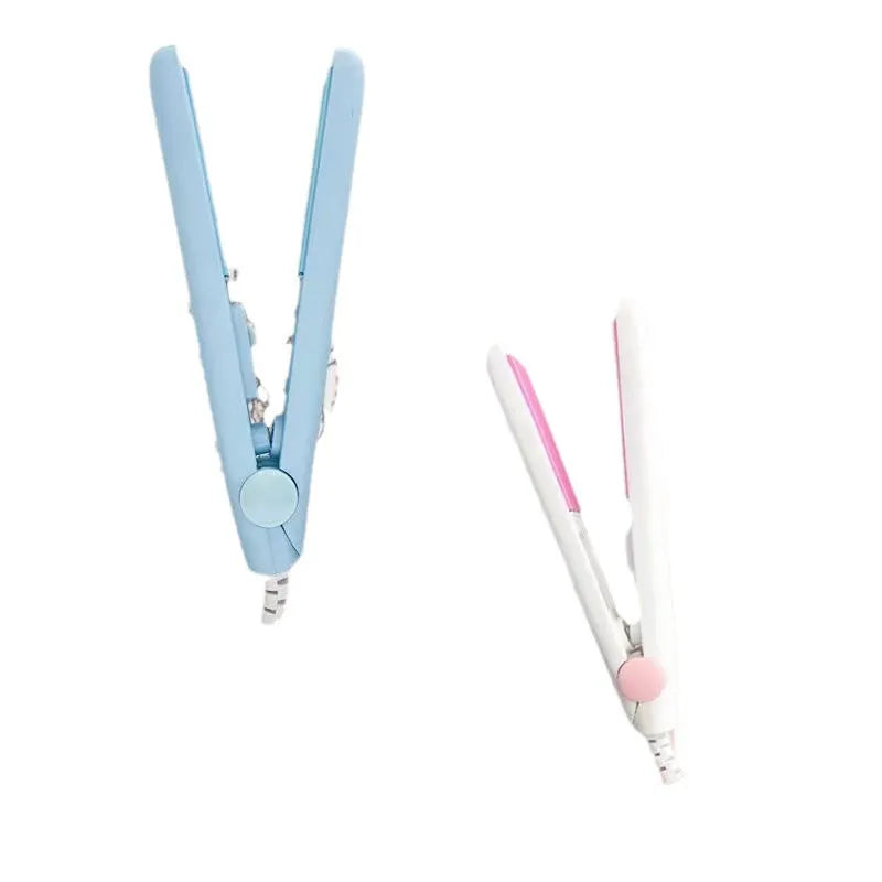 Mini hairdressing splint hair perm tool with straight clip and storage box in various colour options