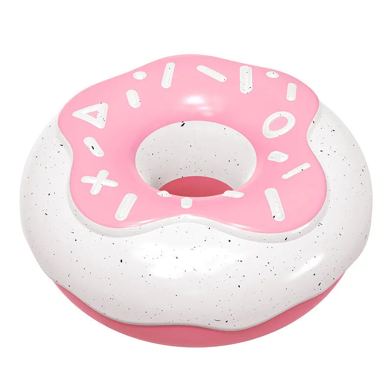 Colourful donut-shaped dog toy with textured molar cleaning surface for canine dental care
