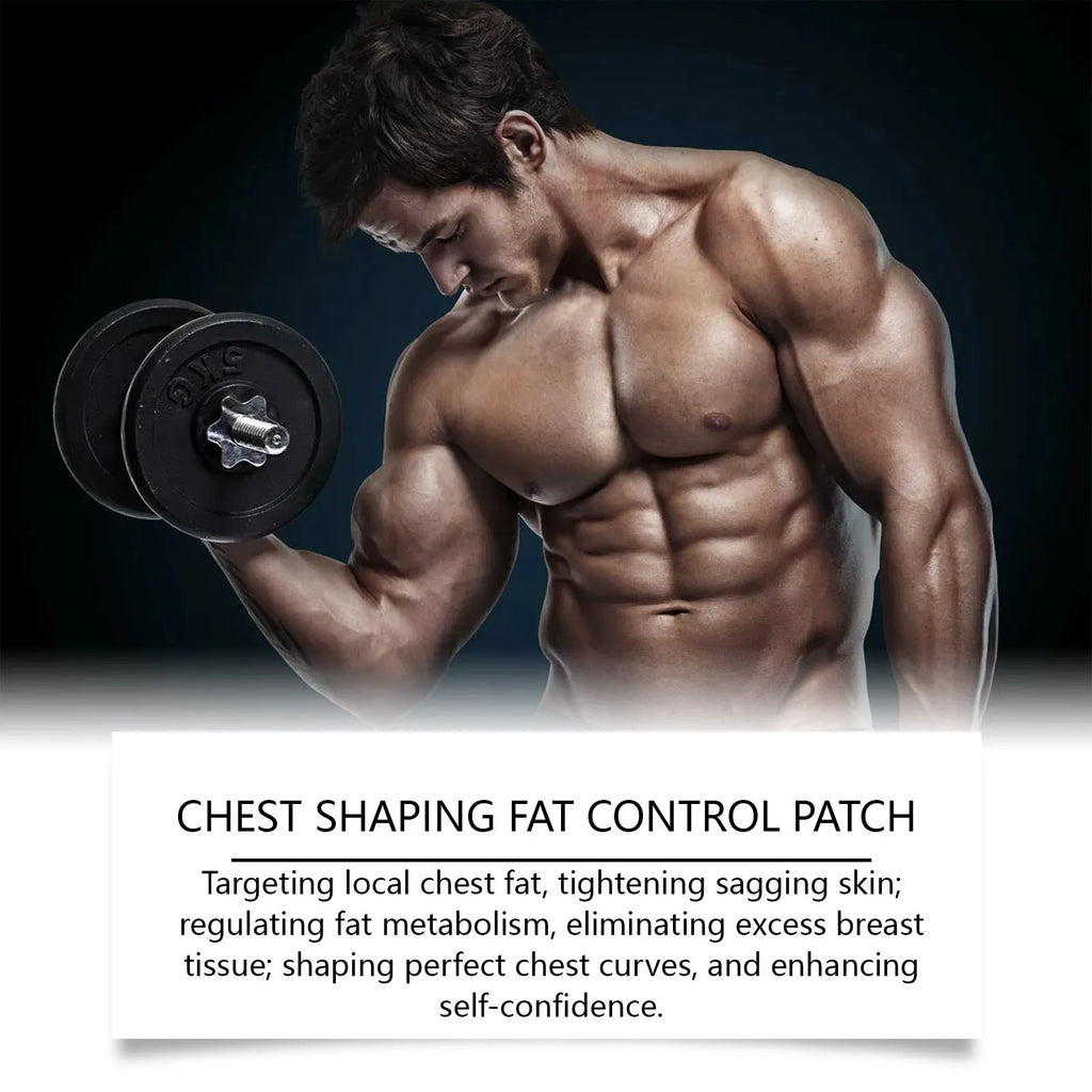 Men's figure control patch gentle and compact 4-piece pack with active ingredients for chest application