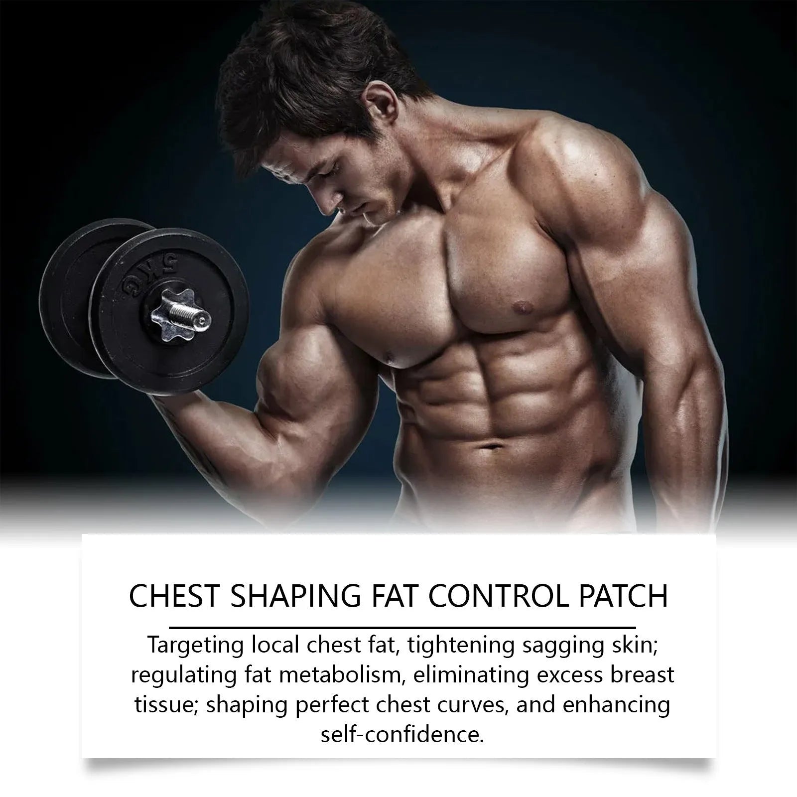 Men's figure control patch gentle and compact 4-piece pack with active ingredients for chest application