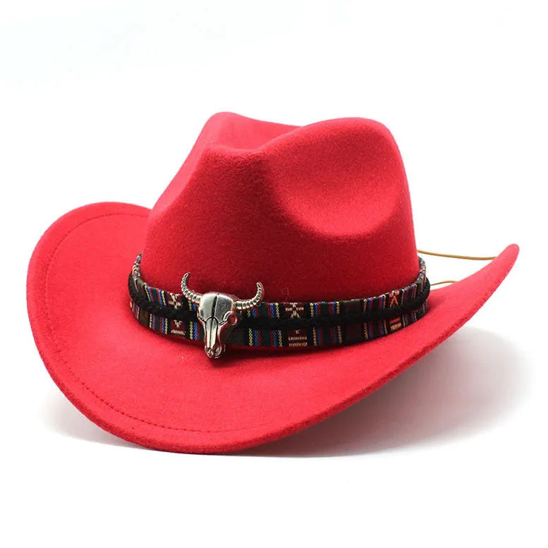 Polyester western cowboy hat with bell crown in multiple colour options