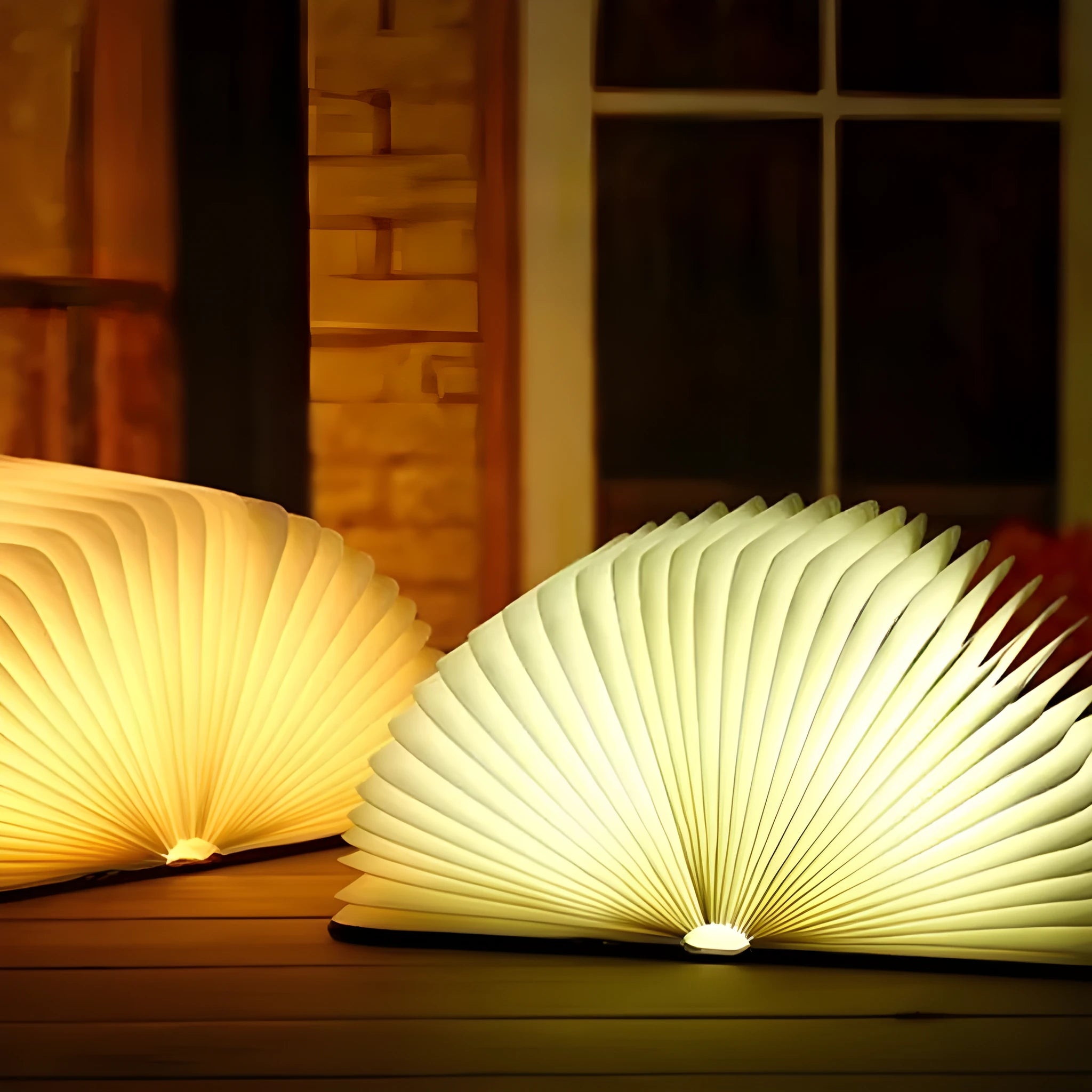 Creative LED wooden boy lamp in Maple White finish, battery-powered night light with modern simple design