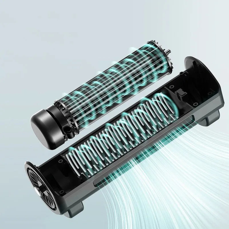 Bladeless car USB ventilation fan in three colour options with compact dimensions