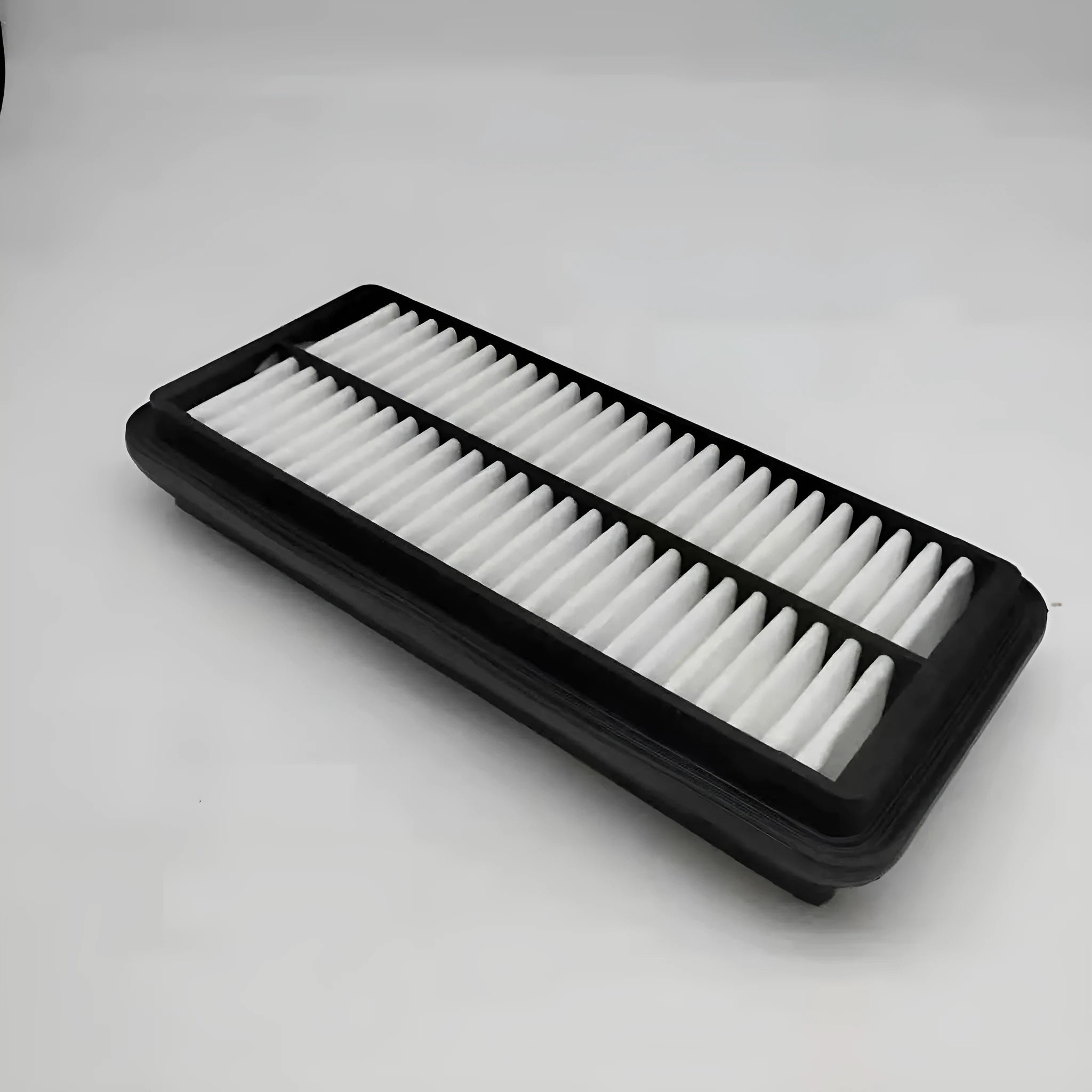 Black circular car air filter with 256mm diameter for modern vehicle engine intake