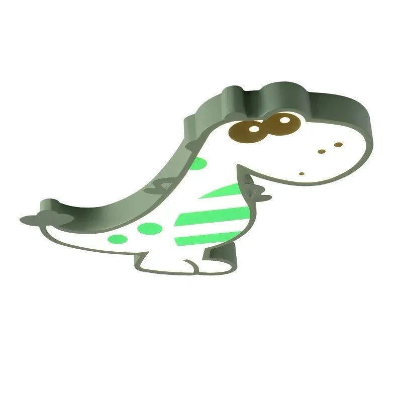 Cartoon dinosaur themed ceiling light with aluminium body and PVC shade for children's bedroom