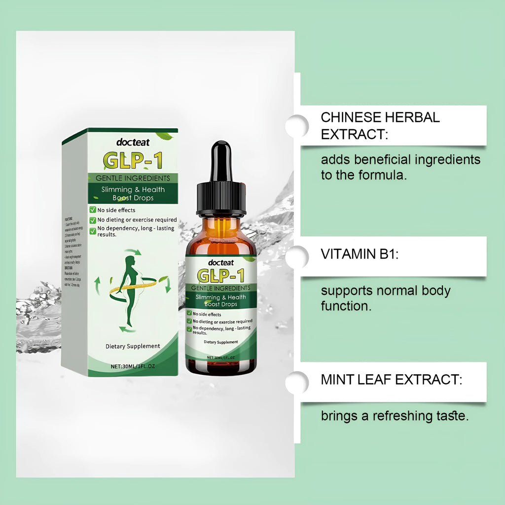 30ml droplet bottle of Management Drops Multiple Plant Extraction with herbal extracts including mint leaf and curcumin