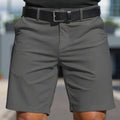 Men's solid colour fifth pants shorts in straight cut, shown in apricot colour