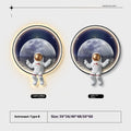 Canvas spaceman wall painting bedside lamp with USB cable in small size modern children's room decor