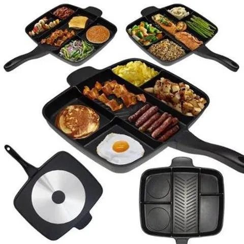 Master Pan 5 in 1 multifunctional frying pan bakeware 38x56cm aluminium ABS non-stick PFOA free coating