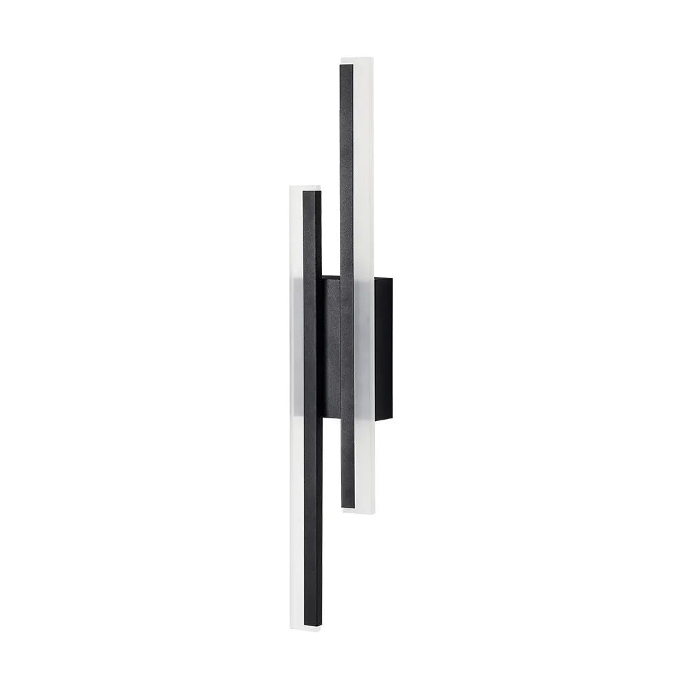 Gold double line wall lamp, 500mm long, with modern design.