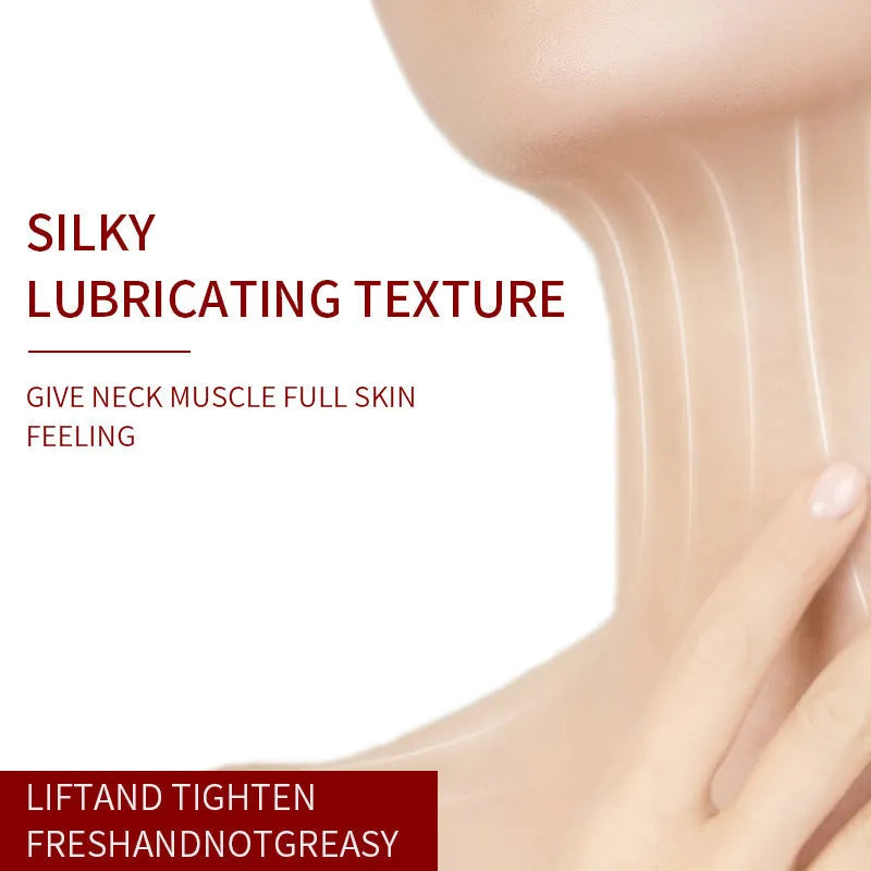 Roller neck firming cream moisturizer in 8.8 x 3.5 x 16.5 cm packaging with 120g content