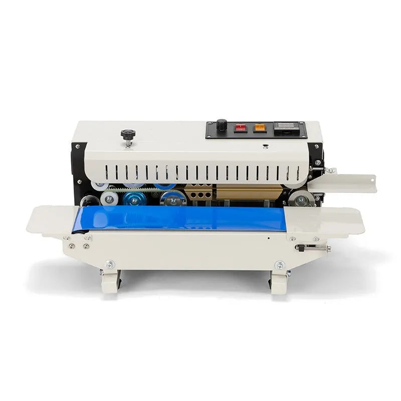 Portable steel seal sealing machine with printable date functionality for commercial packaging applications