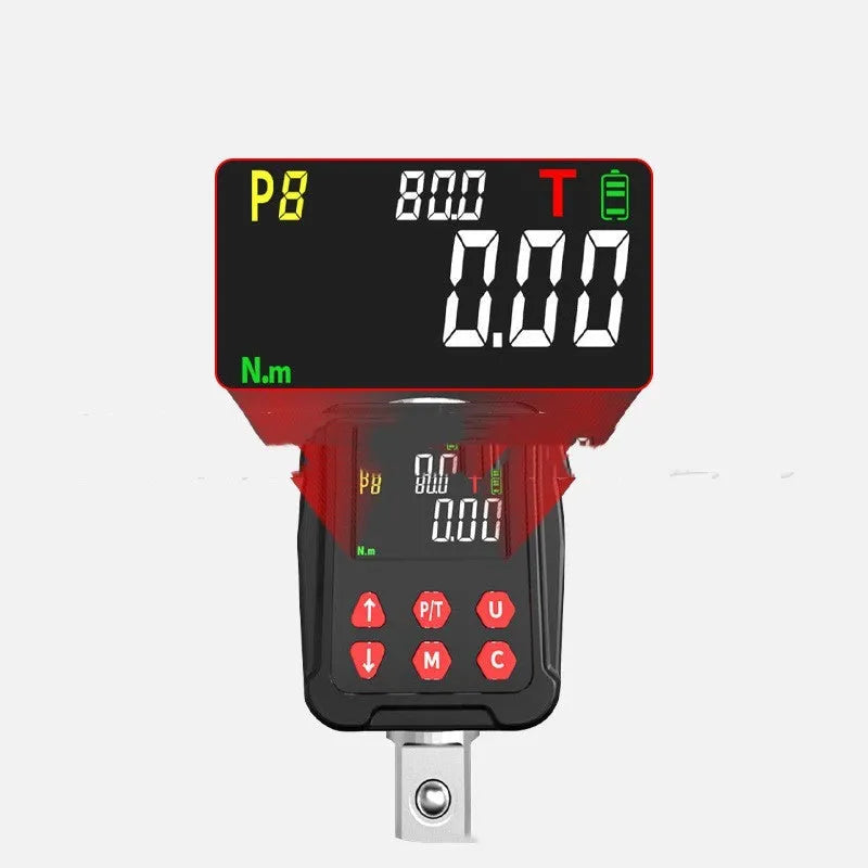 Digital torque meter with 1/2 inch drive and display head, 200Nm capacity three-piece set
