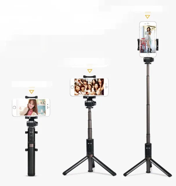 Aluminium alloy Bluetooth tripod selfie stick with remote control for mobile phones