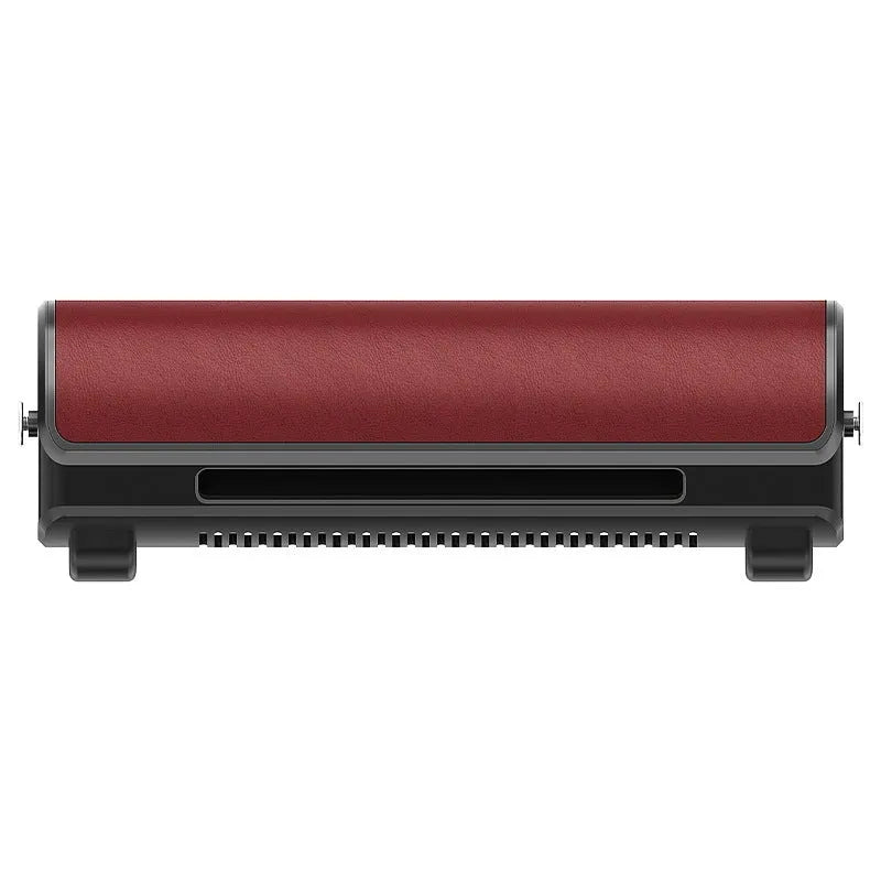 USB-powered rear seat car fan with long cable in black, brown, or red colour options